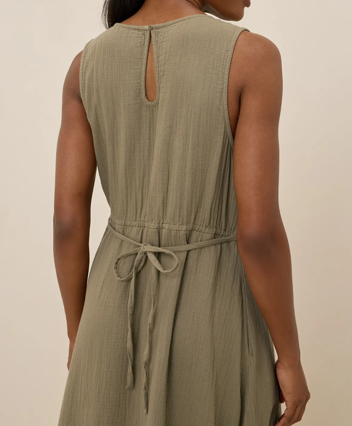 Organic Coastal Double Gauze Beach To Brunch Maxi Dress