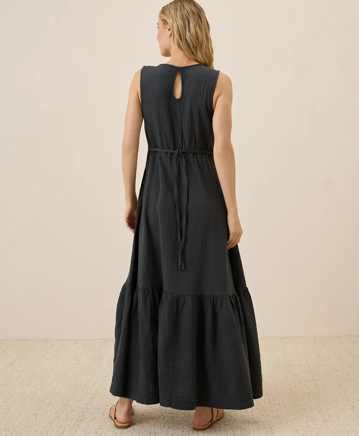 Organic Coastal Double Gauze Beach To Brunch Maxi Dress