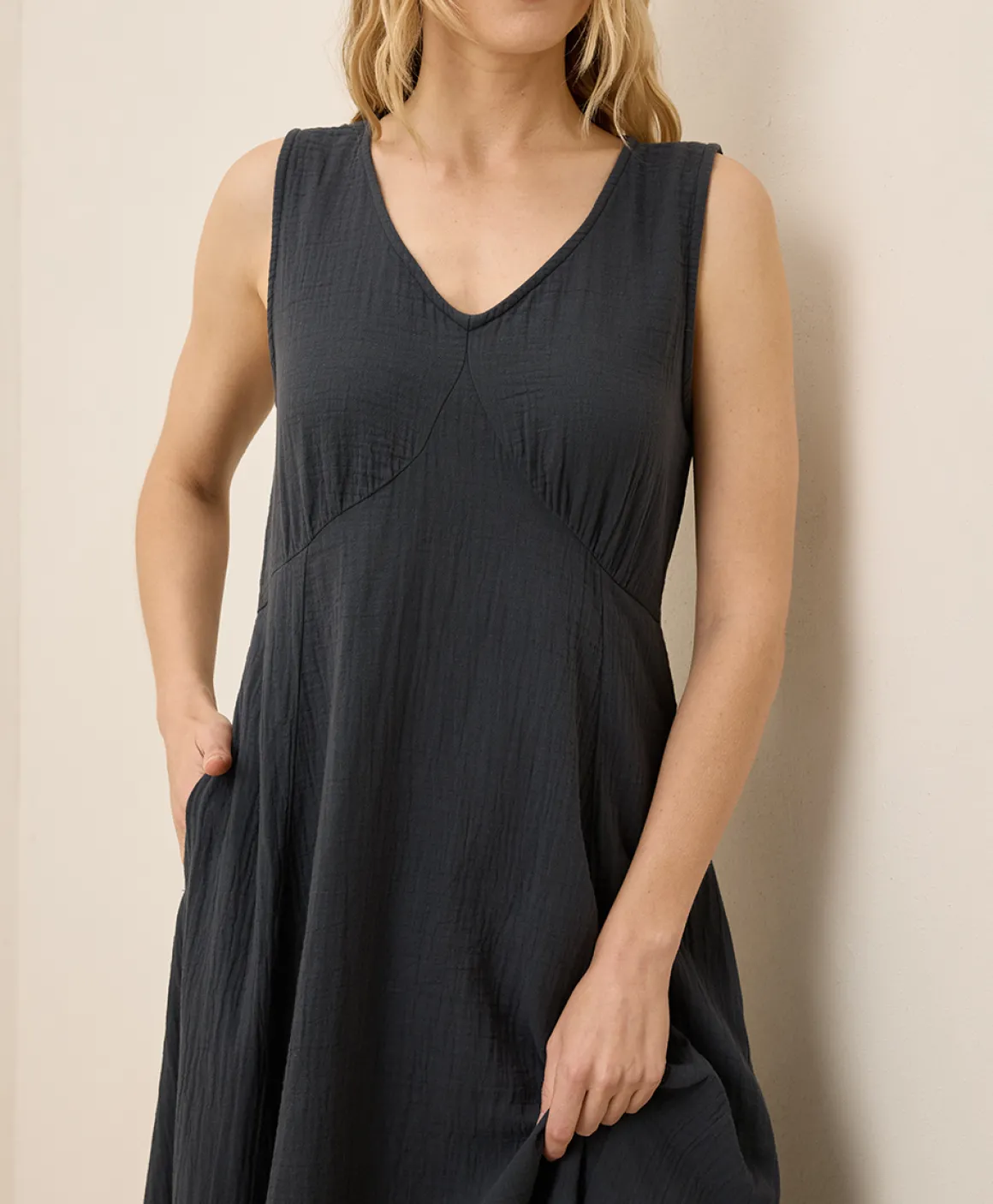 Organic Coastal Double Gauze Beach To Brunch Maxi Dress