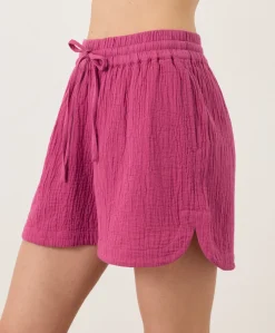 Organic Coastal Double Gauze Curved Hem Short