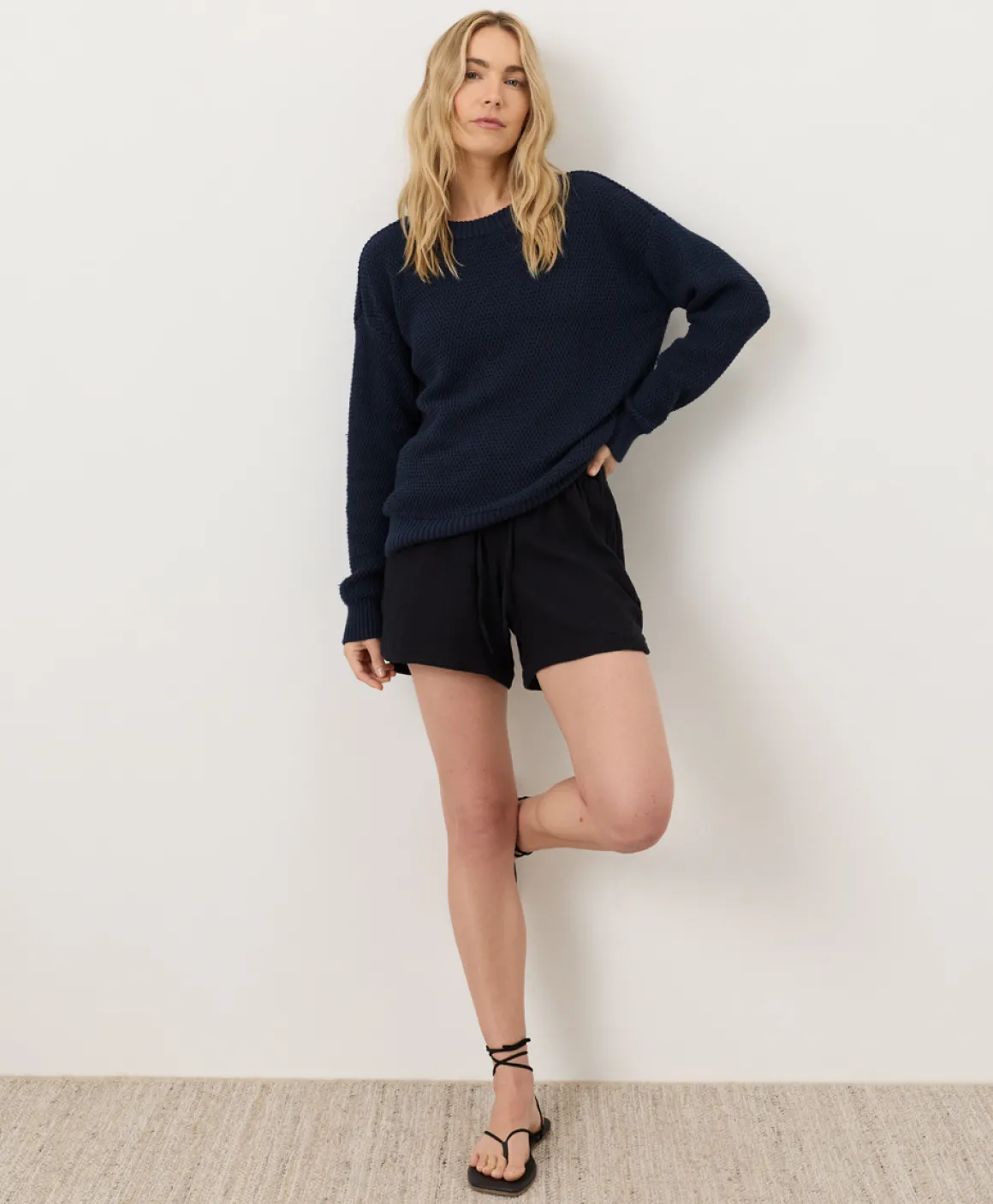 Organic Coastal Double Gauze Curved Hem Short