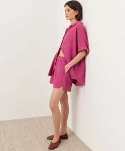 Organic Coastal Double Gauze Curved Hem Short