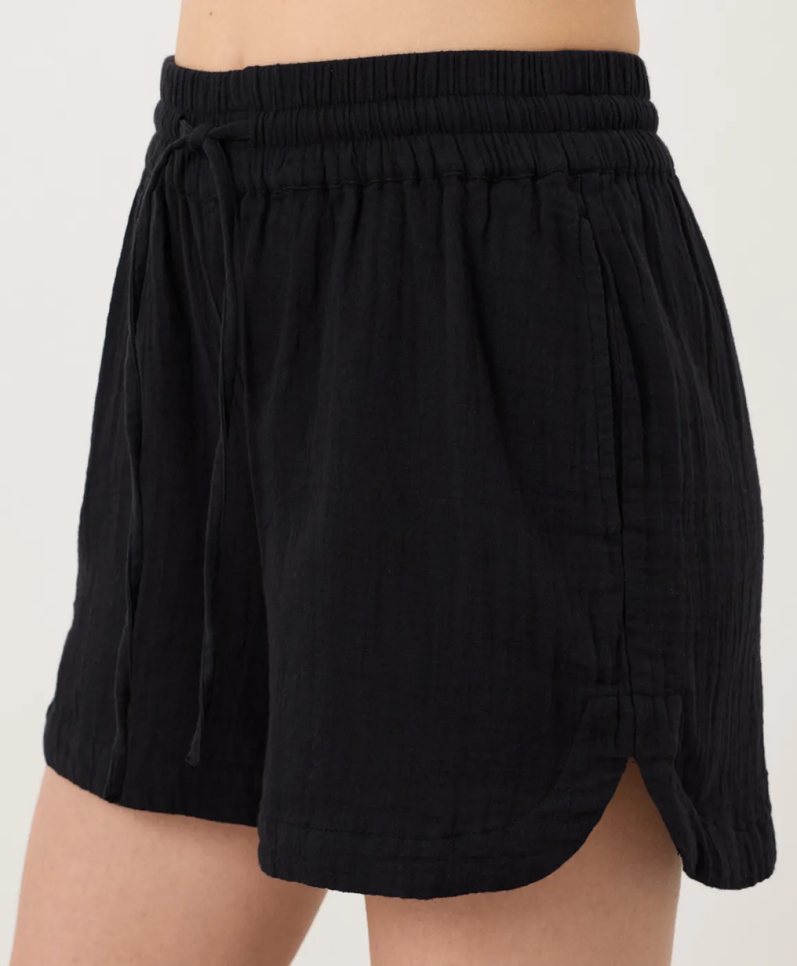 Organic Coastal Double Gauze Curved Hem Short