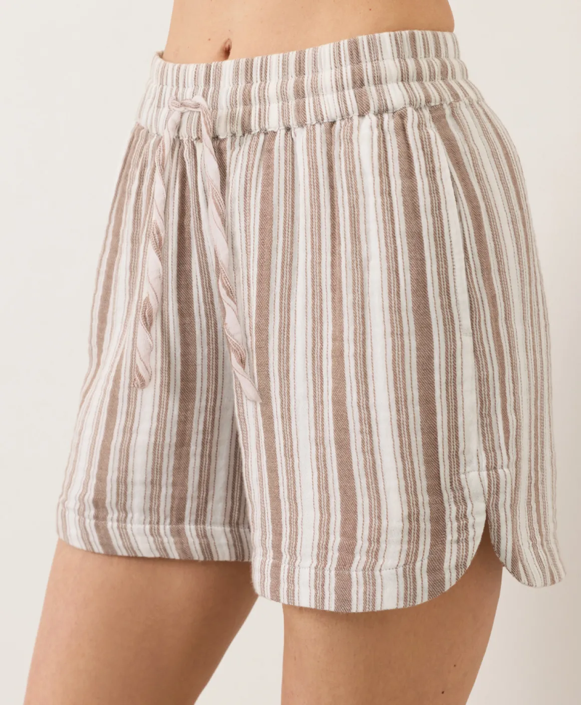 Organic Coastal Double Gauze Curved Hem Short