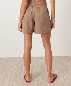 Organic Coastal Double Gauze Curved Hem Short