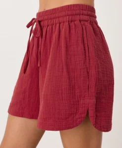 Organic Coastal Double Gauze Curved Hem Short