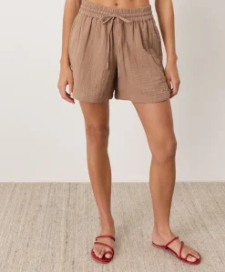 Organic Coastal Double Gauze Curved Hem Short