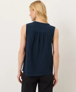Organic Coastal Double Gauze Henley Tank