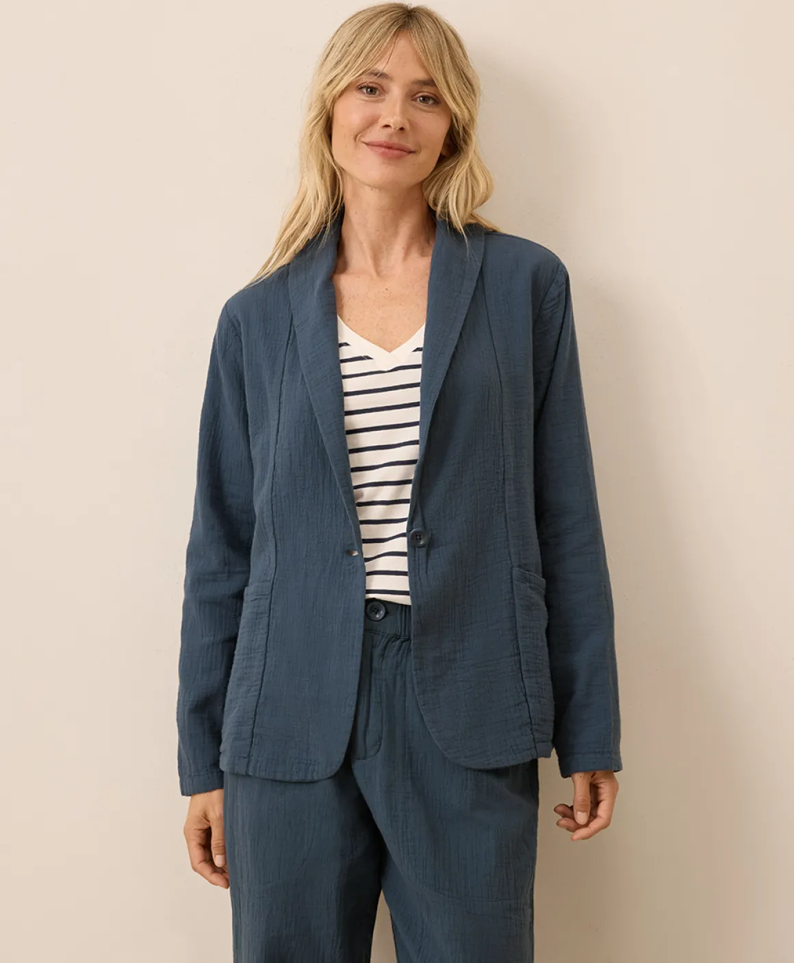 Organic Coastal Double Gauze Lined Easy Jacket