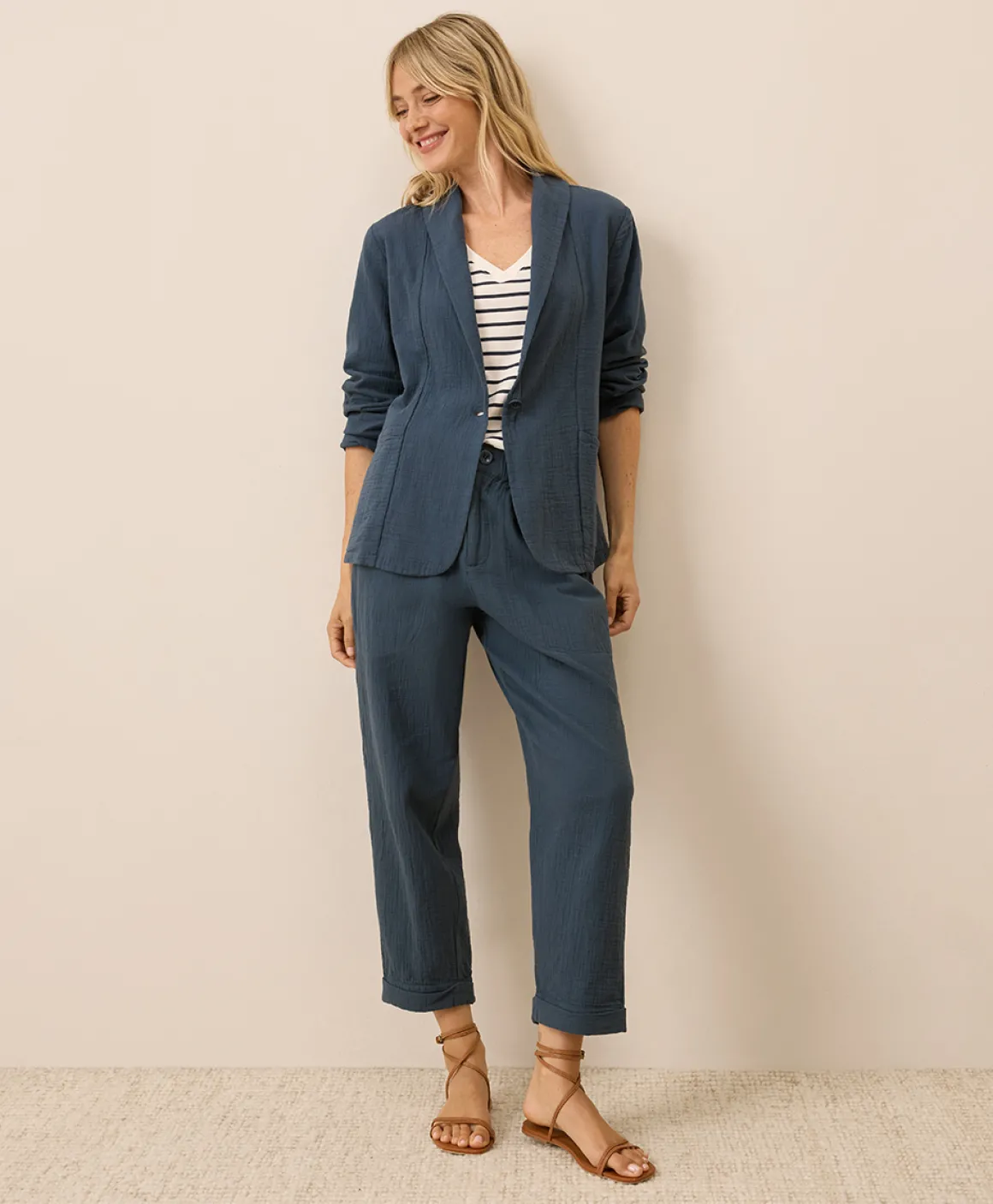 Organic Coastal Double Gauze Lined Easy Jacket