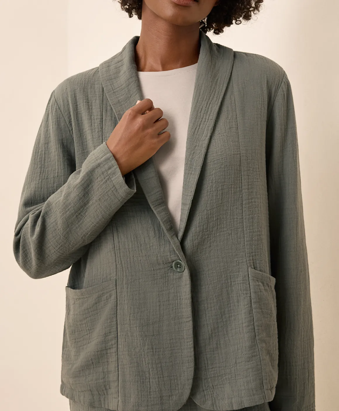 Organic Coastal Double Gauze Lined Easy Jacket