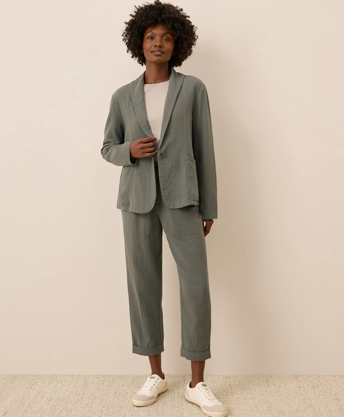Organic Coastal Double Gauze Lined Easy Jacket