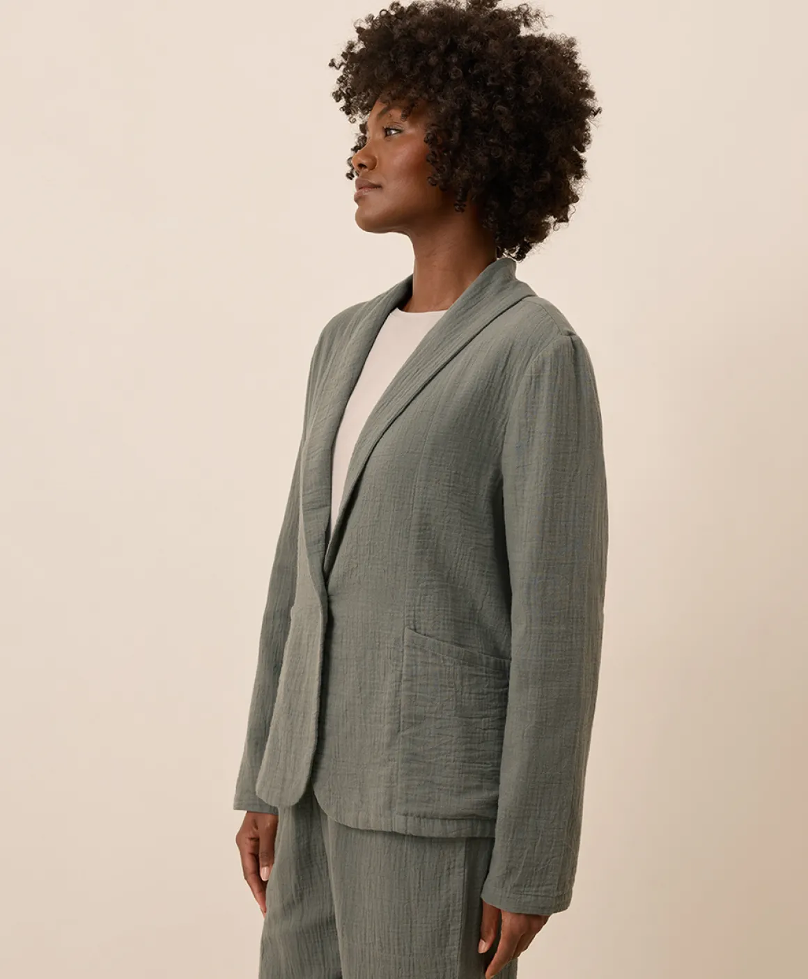 Organic Coastal Double Gauze Lined Easy Jacket