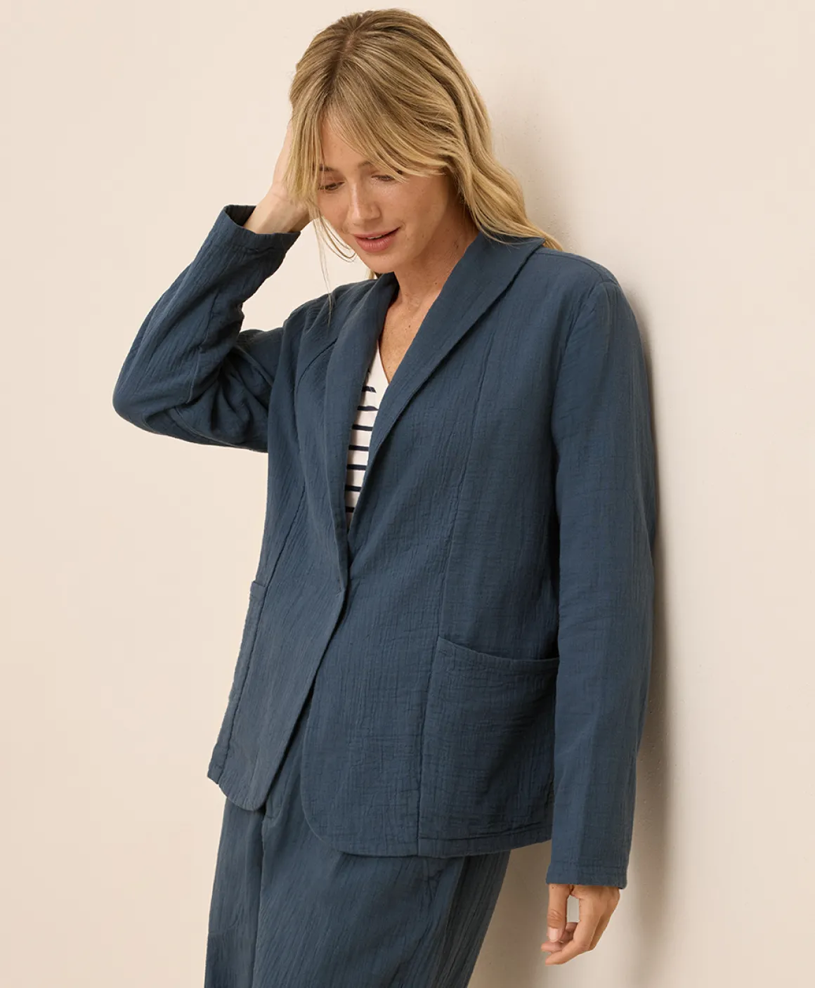 Organic Coastal Double Gauze Lined Easy Jacket
