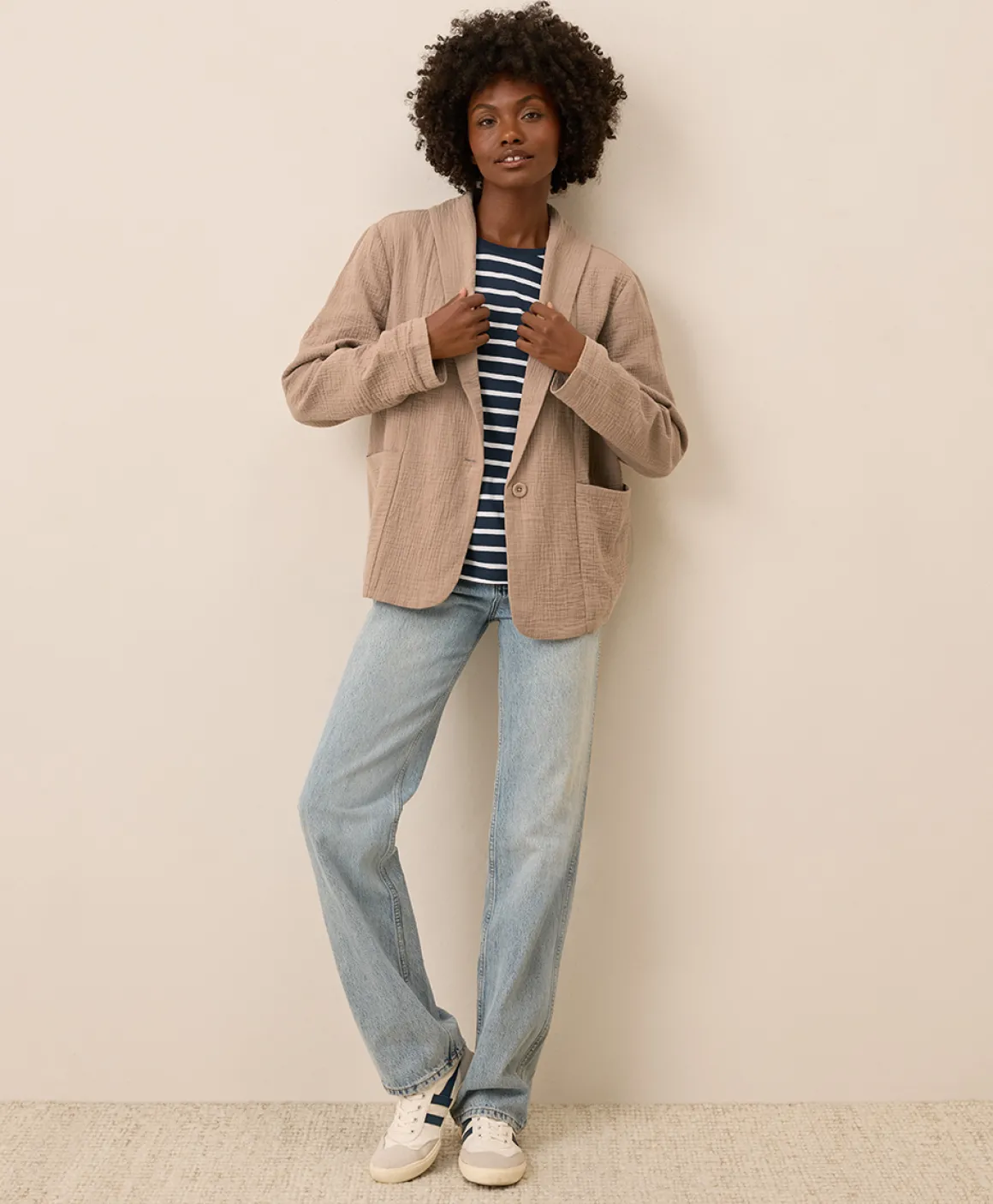 Organic Coastal Double Gauze Lined Easy Jacket