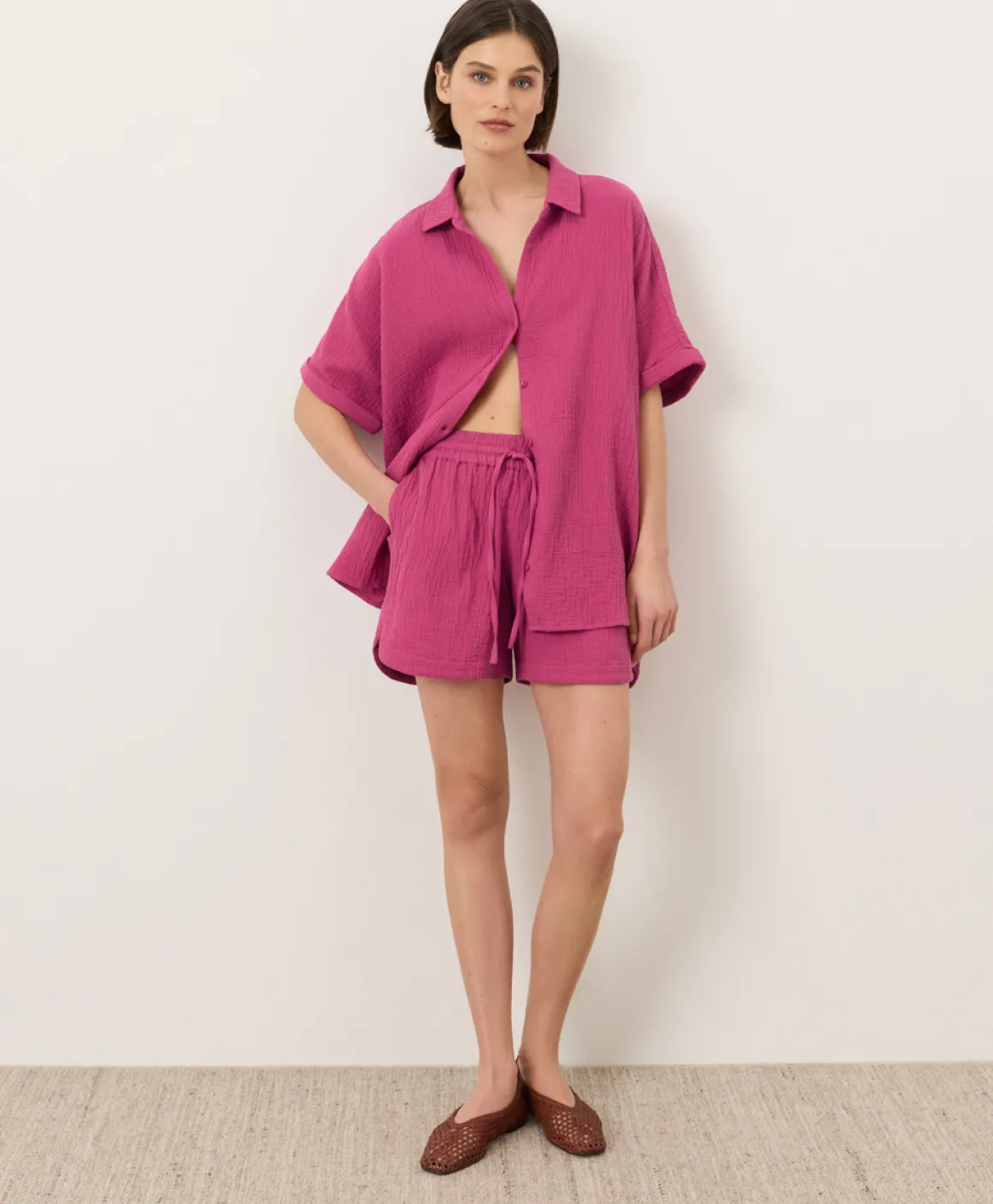 Organic Coastal Double Gauze Oversized Shirt