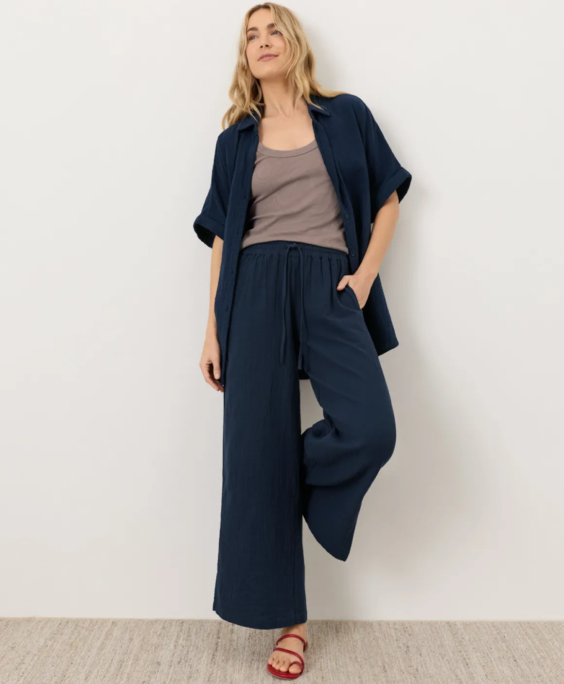 Organic Coastal Double Gauze Oversized Shirt