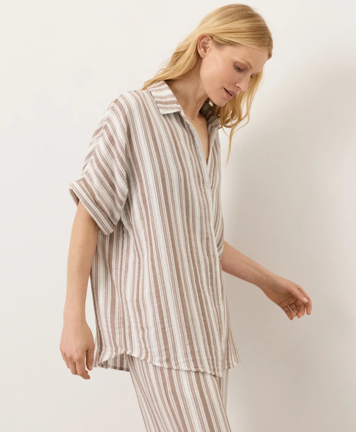 Organic Coastal Double Gauze Oversized Shirt