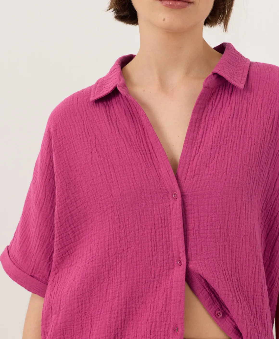 Organic Coastal Double Gauze Oversized Shirt