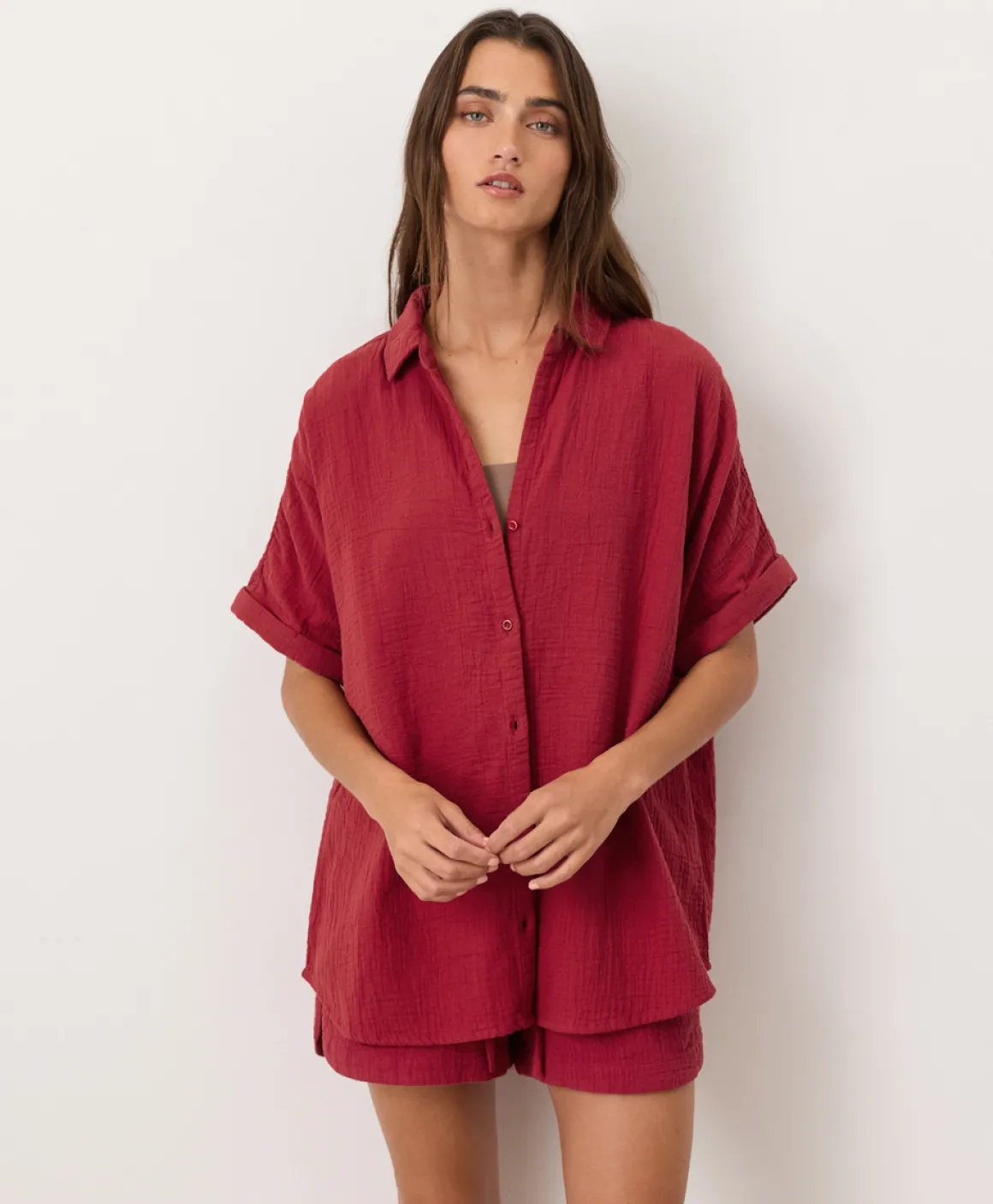 Organic Coastal Double Gauze Oversized Shirt