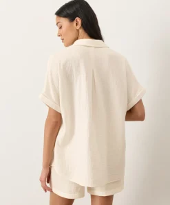 Organic Coastal Double Gauze Oversized Shirt