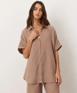 Organic Coastal Double Gauze Oversized Shirt
