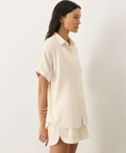 Organic Coastal Double Gauze Oversized Shirt