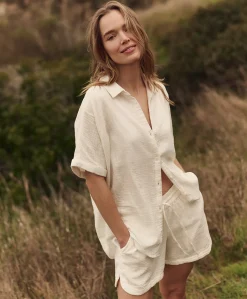 Organic Coastal Double Gauze Oversized Shirt