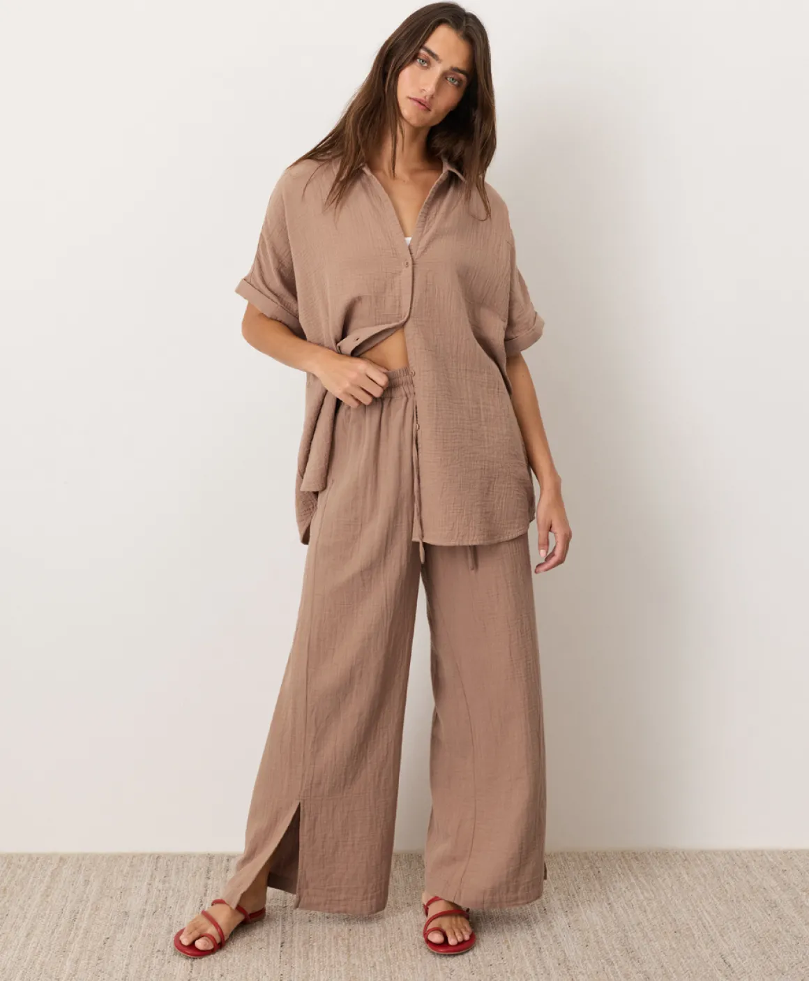 Organic Coastal Double Gauze Oversized Shirt