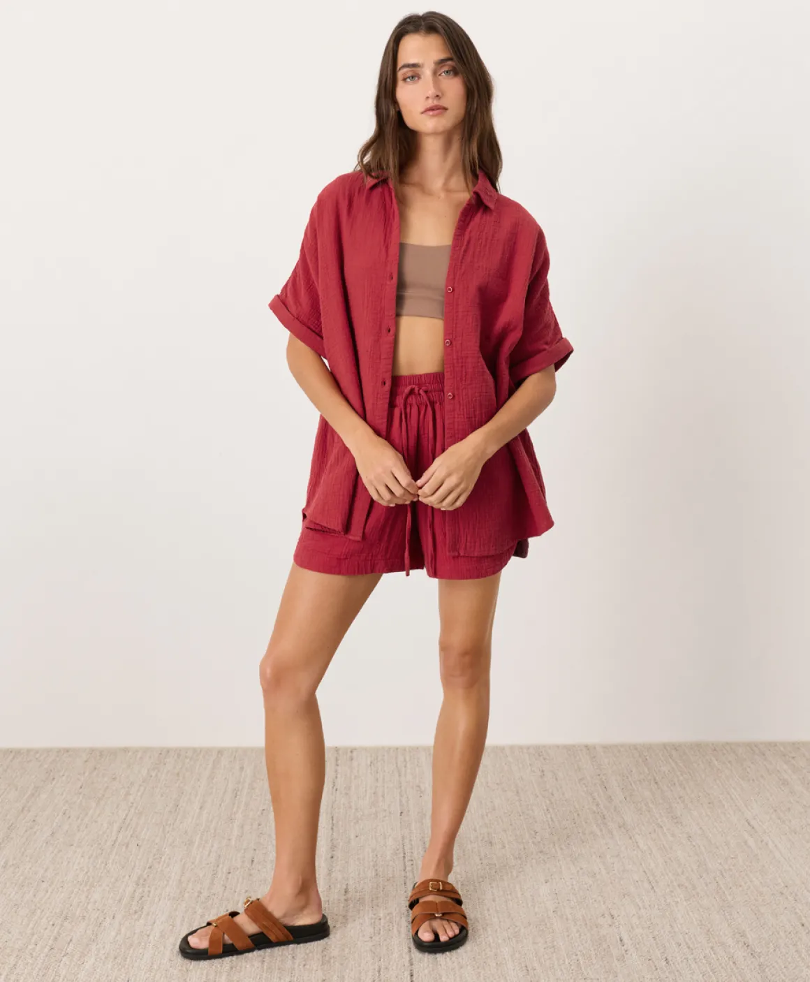 Organic Coastal Double Gauze Oversized Shirt