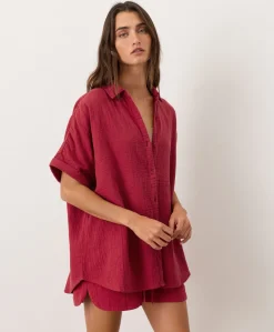 Organic Coastal Double Gauze Oversized Shirt
