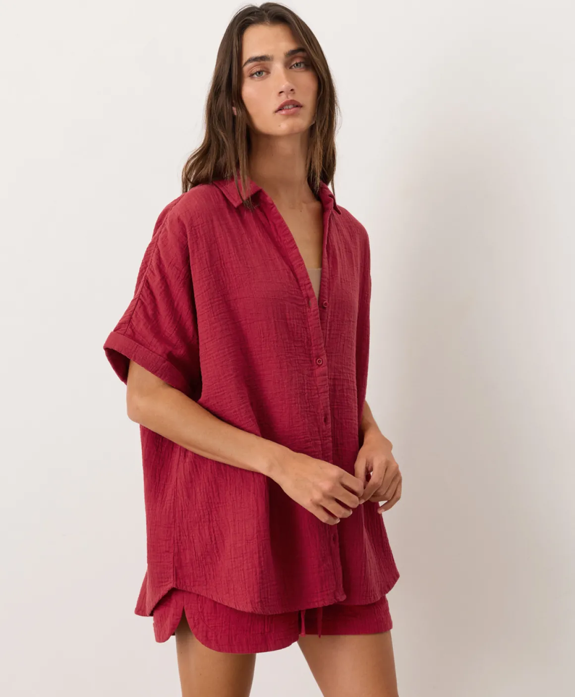 Organic Coastal Double Gauze Oversized Shirt