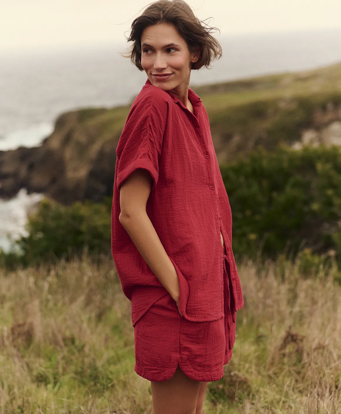 Organic Coastal Double Gauze Oversized Shirt