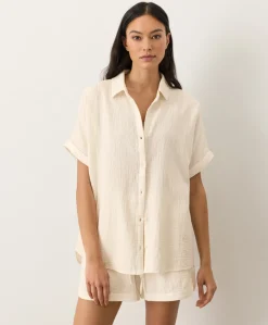 Organic Coastal Double Gauze Oversized Shirt