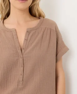 Organic Coastal Double Gauze Short Sleeve Popover