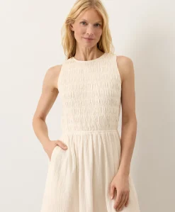 Organic Coastal Double Gauze Smocked Dress