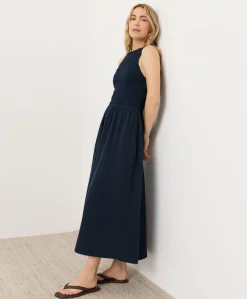 Organic Coastal Double Gauze Smocked Dress
