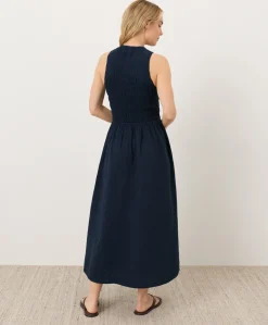 Organic Coastal Double Gauze Smocked Dress