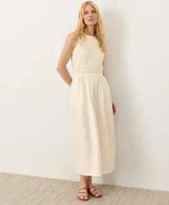 Organic Coastal Double Gauze Smocked Dress