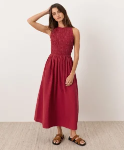 Organic Coastal Double Gauze Smocked Dress