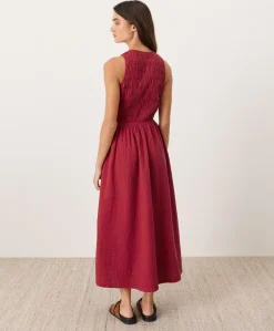 Organic Coastal Double Gauze Smocked Dress