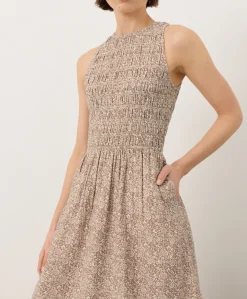Organic Coastal Double Gauze Smocked Dress