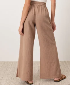 Organic Coastal Double Gauze Split Hem Pant