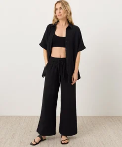 Organic Coastal Double Gauze Split Hem Pant