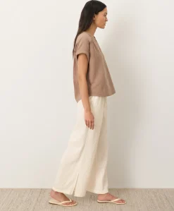 Organic Coastal Double Gauze Split Hem Pant