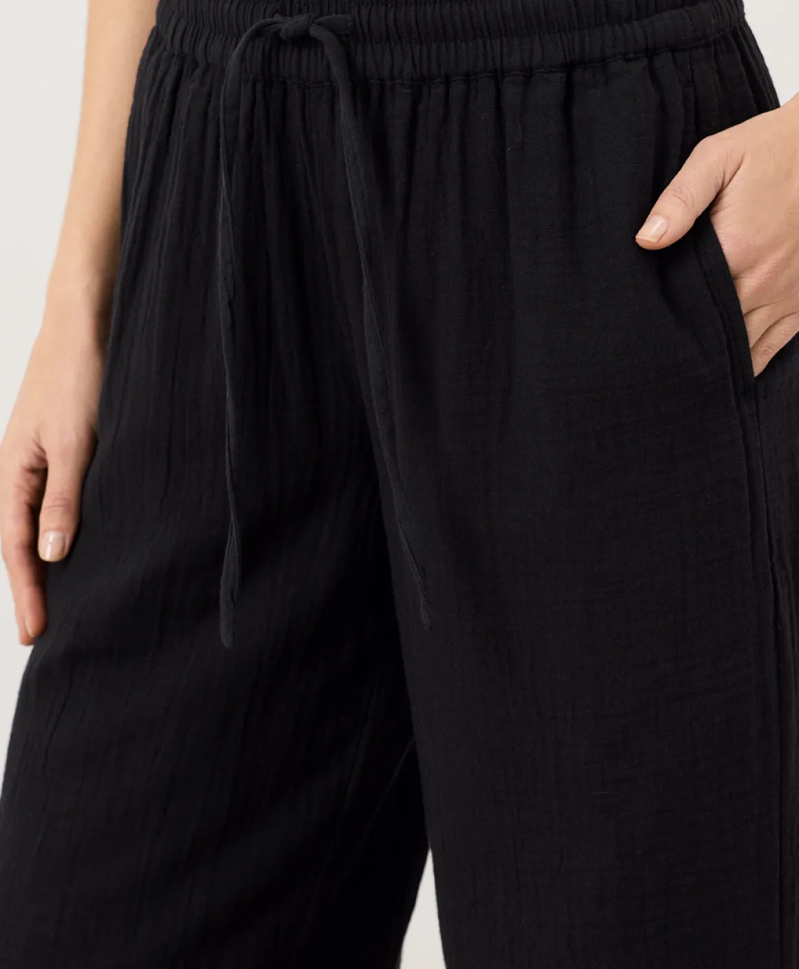 Organic Coastal Double Gauze Split Hem Pant