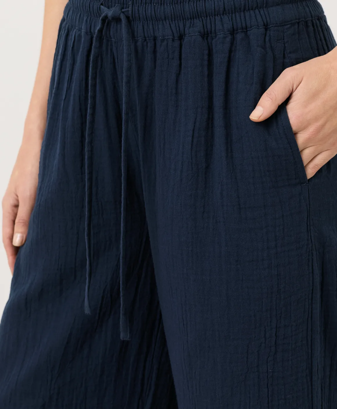 Organic Coastal Double Gauze Split Hem Pant