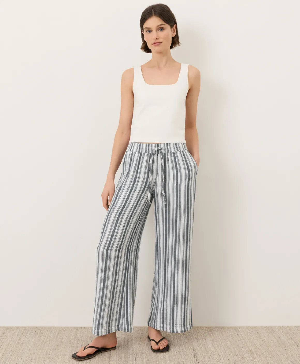 Organic Coastal Double Gauze Split Hem Pant