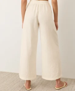 Organic Coastal Double Gauze Split Hem Pant