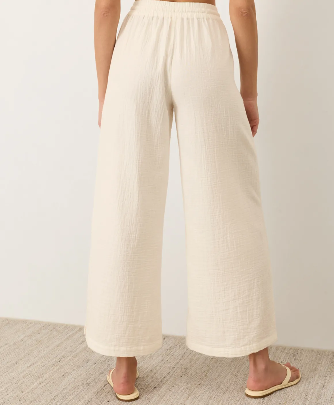 Organic Coastal Double Gauze Split Hem Pant